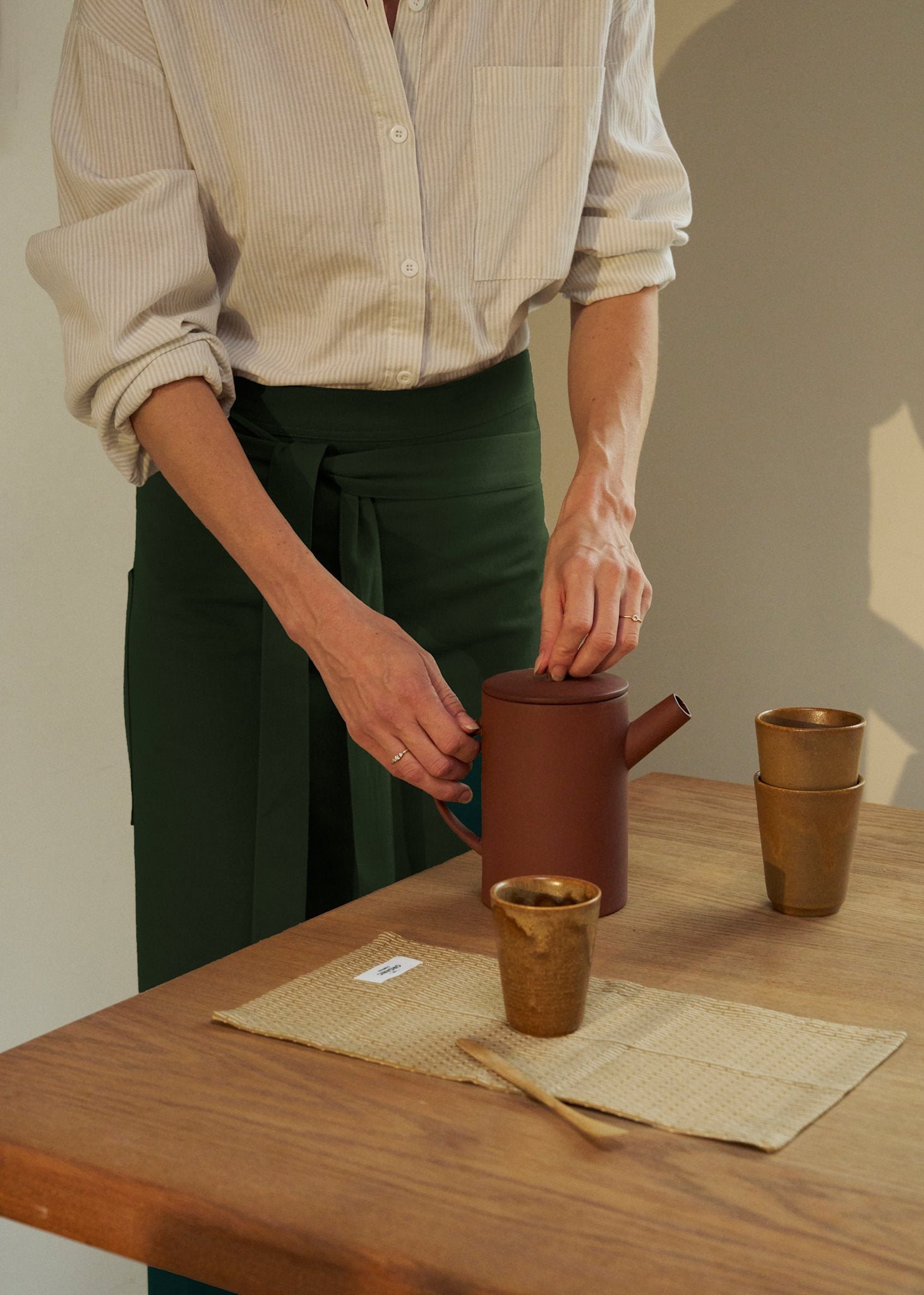 Waist apron - 400 Dark green