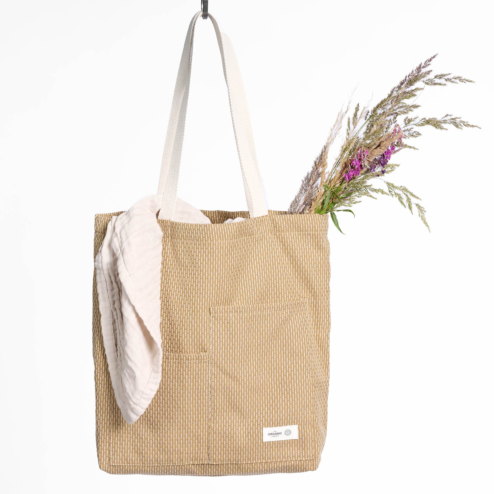 Piqué Tote Bag - 216 Khaki stone