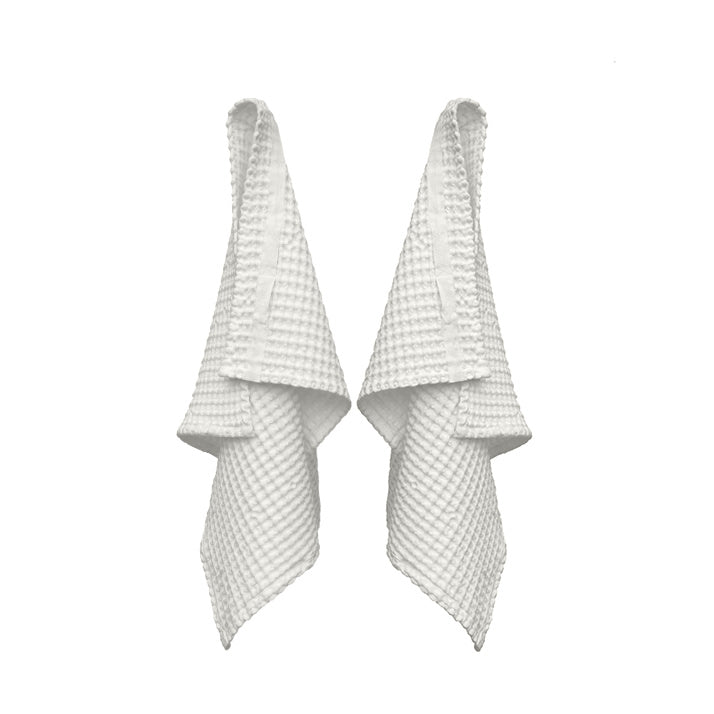 Big Waffle Hand Towel (2 pack) - 200 Natural white