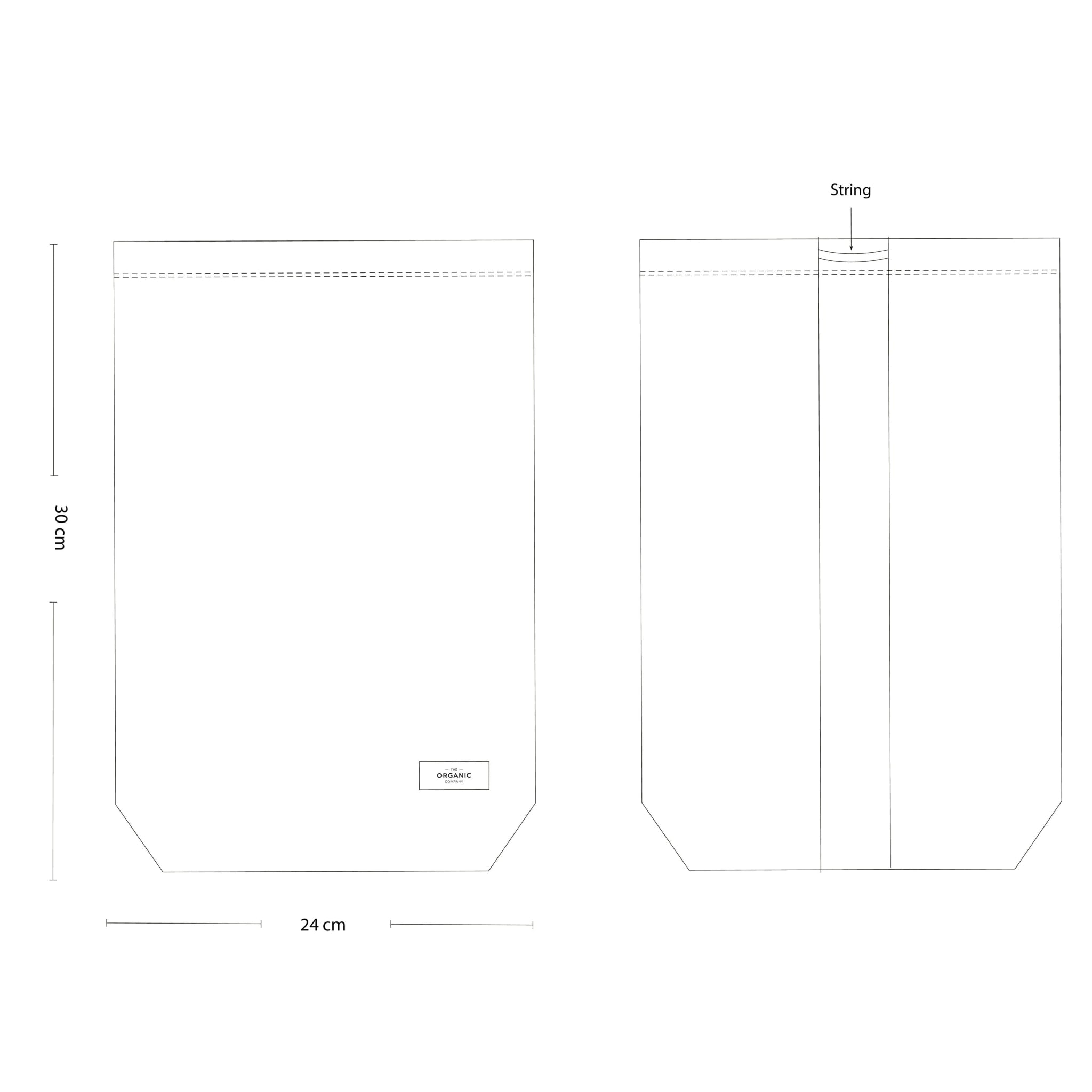 The Organic Company All Purpose Bag Medium Gauze 331 Pale rose