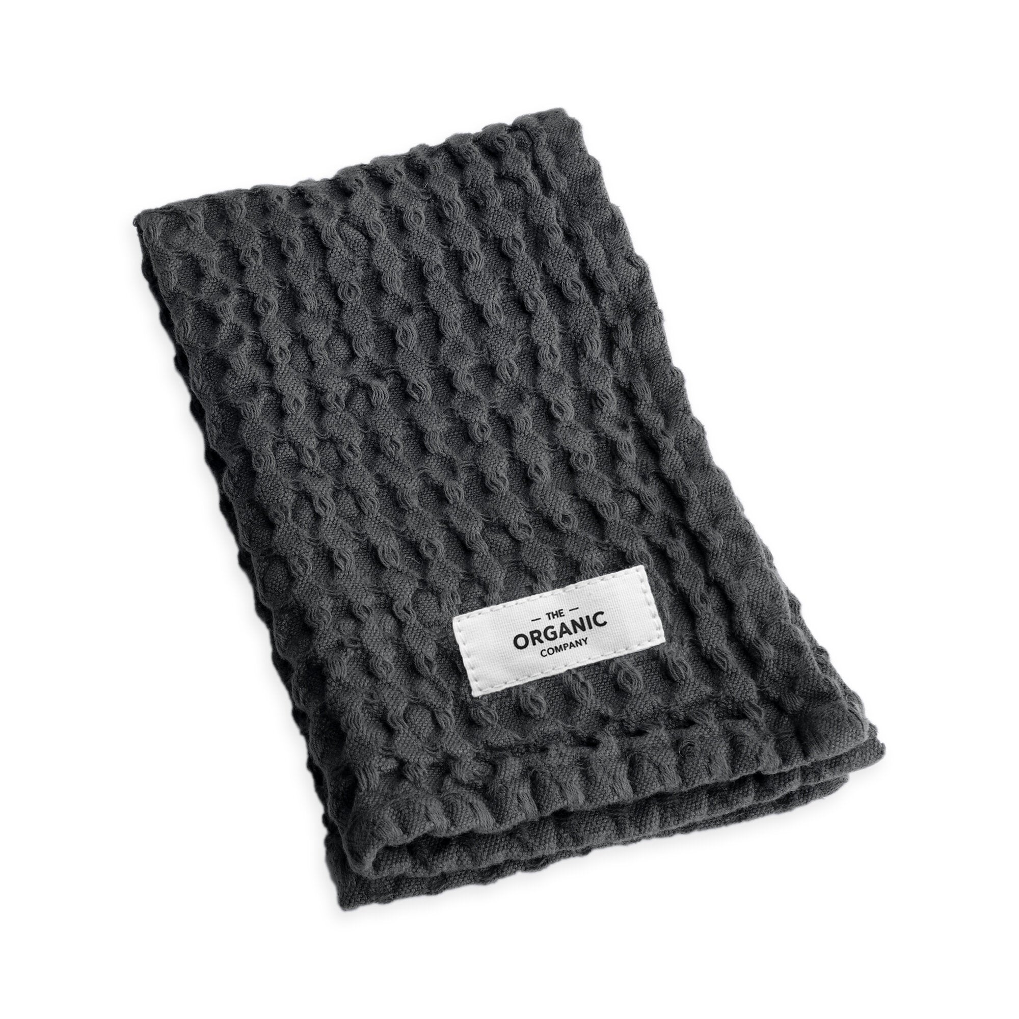 The Organic Company Big Waffle Kitchen and Wash Cloth Big Waffle 110 Dark grey