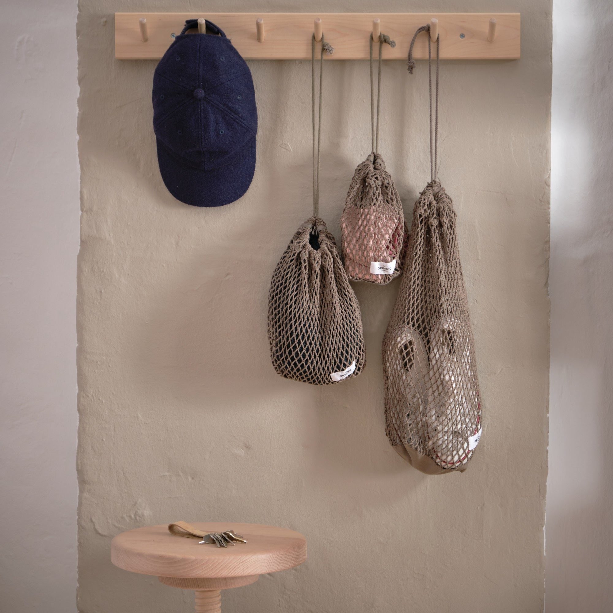 The Organic Company Net Bag Net Fabric (10's x 10's) 225 Clay - small+medium+large