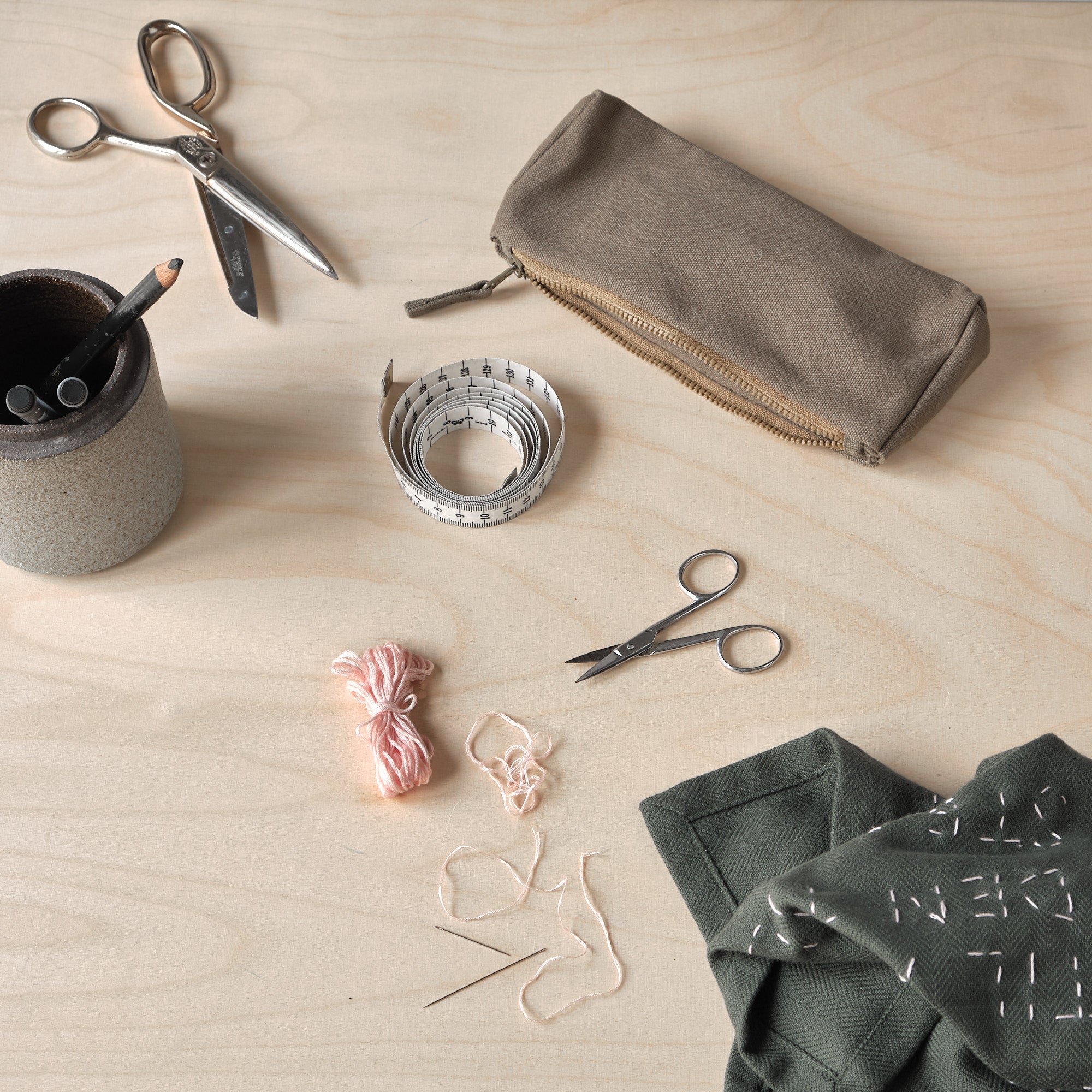 The Organic Company Pencil Case Heavy canvas 227 Murakami - clay