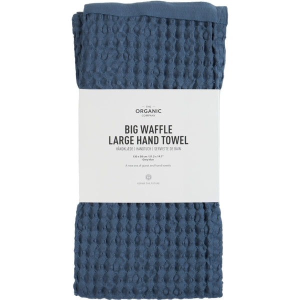 Big Waffle large hand towel - 510 Grey blue