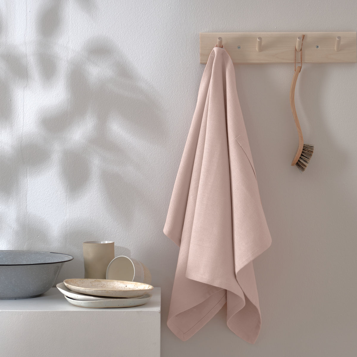 Kitchen towel pale rose