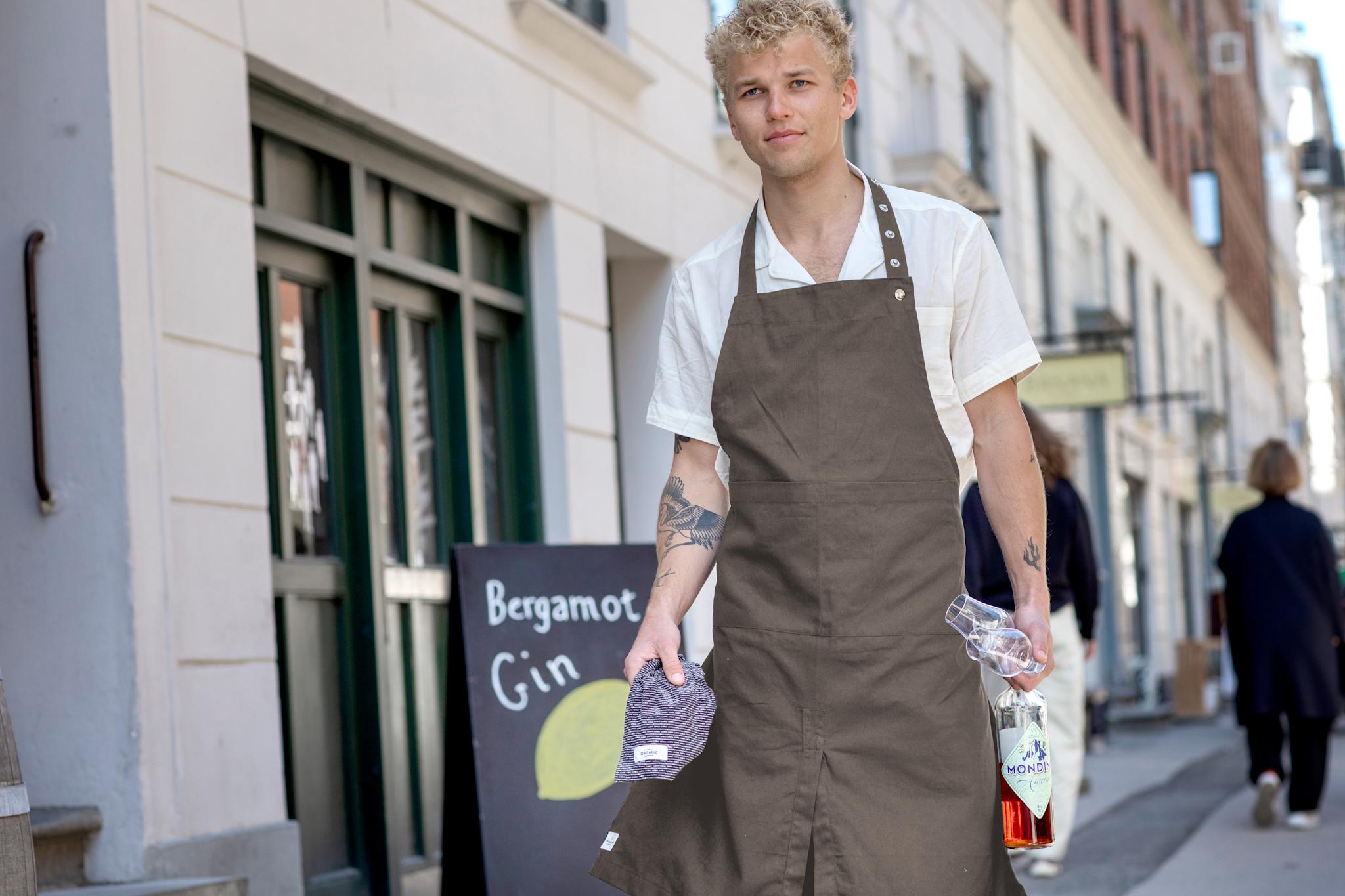 Apron with Pocket - 225 Clay