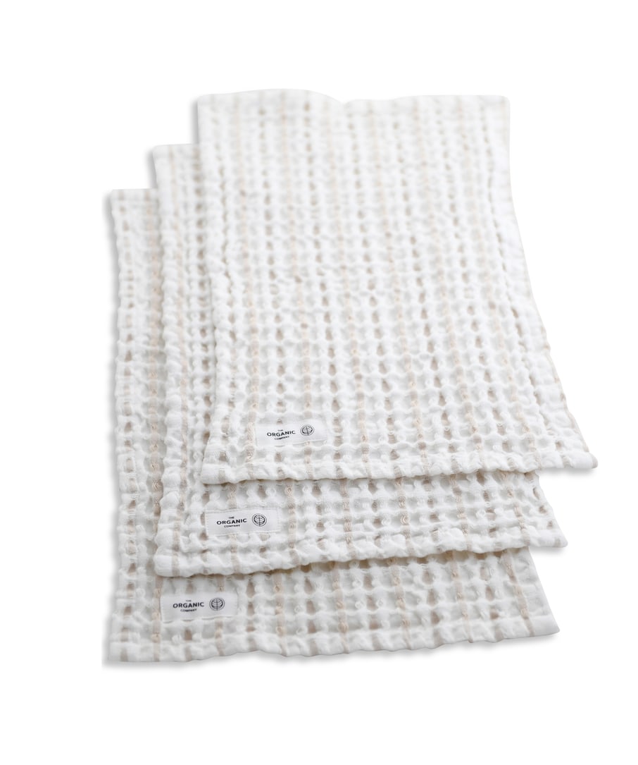 Big Waffle Wash Cloth (pack of 3 pcs) - 205 Natural white stone