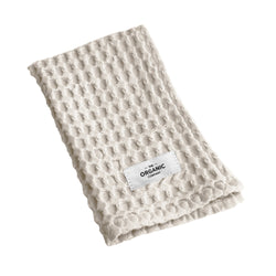 The Organic Company Big Waffle Kitchen and Wash Cloth Big Waffle 202 Stone