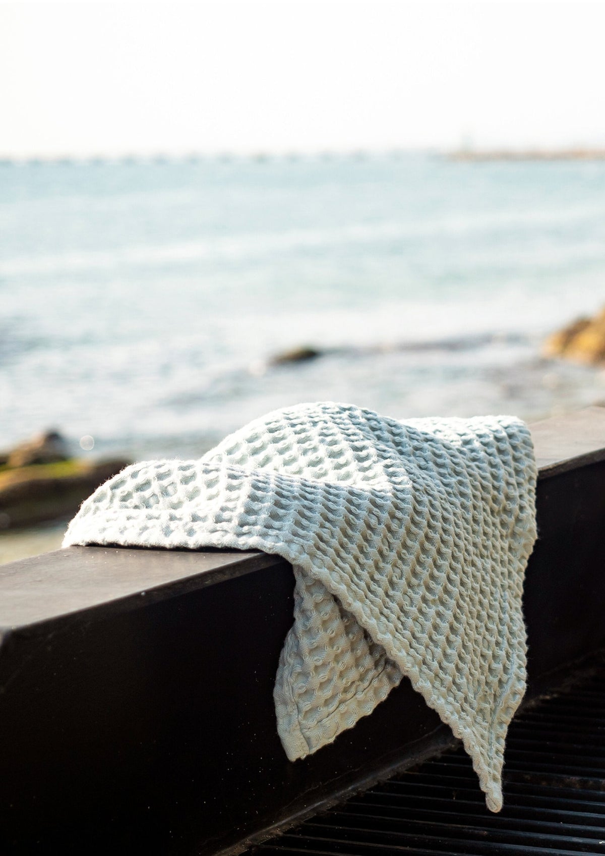The Organic Company Big Waffle Hand Towel - 50 x 75 cm Big Waffle 500 Dark blue