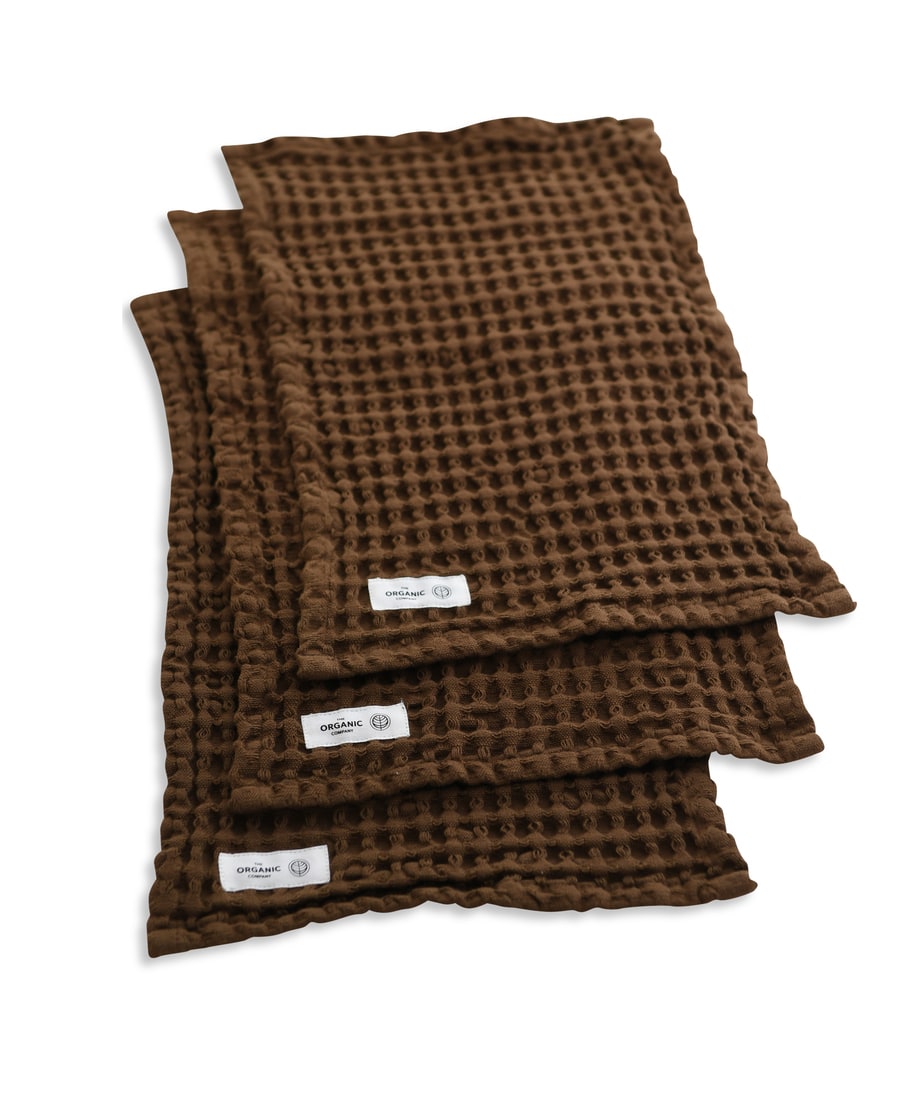 Big Waffle Wash Cloth (pack of 3 pcs) - 240 Teak