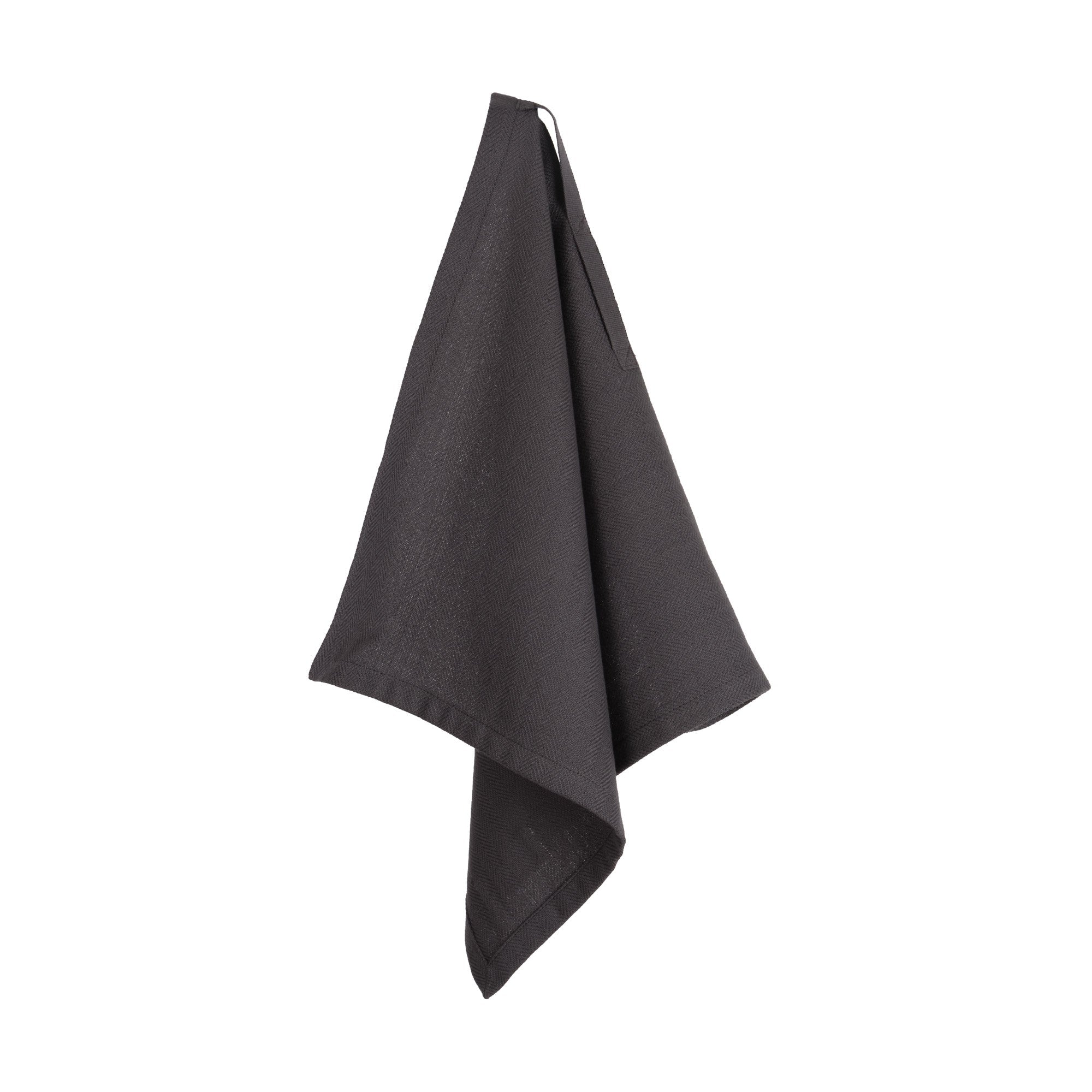 The Organic Company Dinner Napkins Herringbone 110 Dark grey