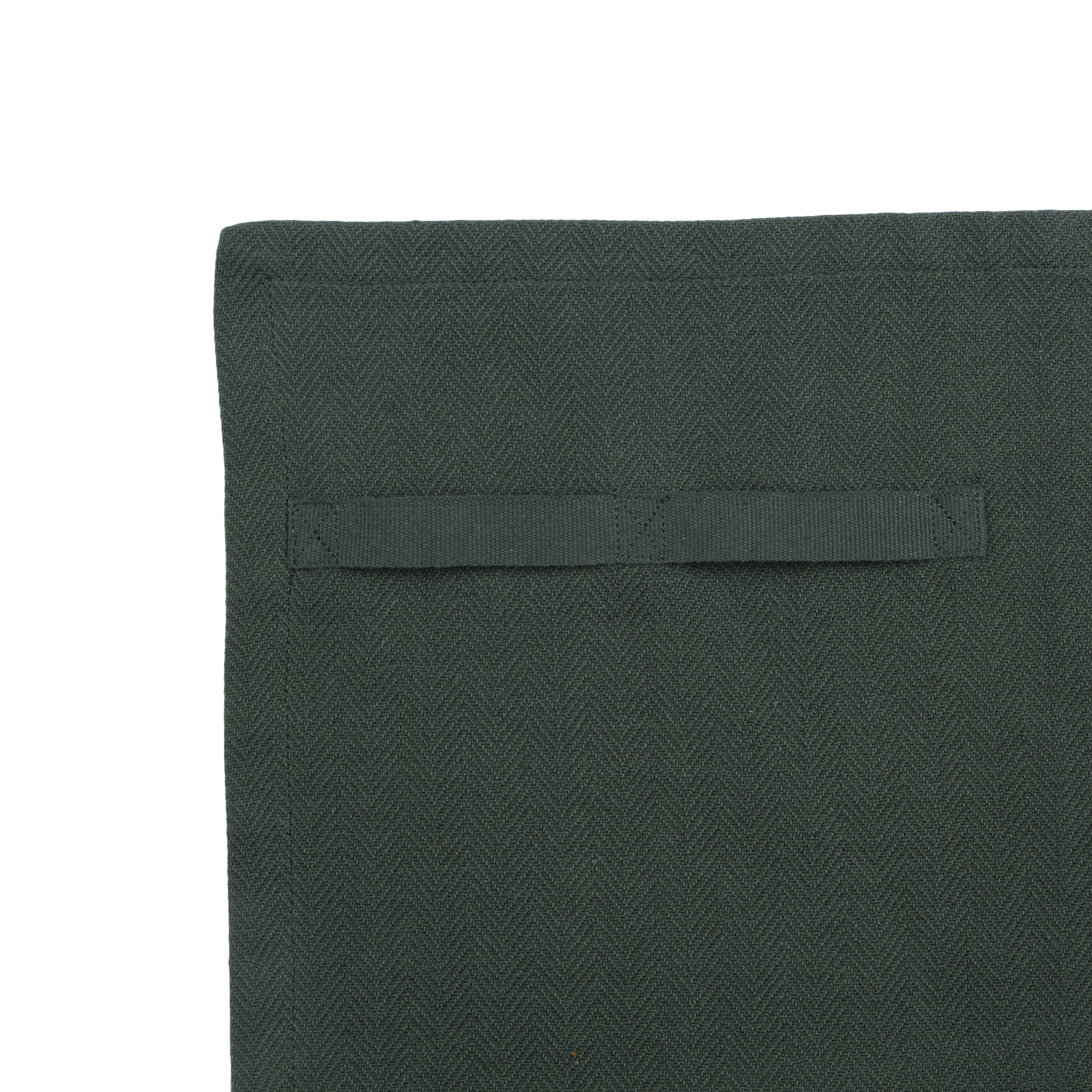 The Organic Company Dinner Napkins Herringbone 400 Dark green