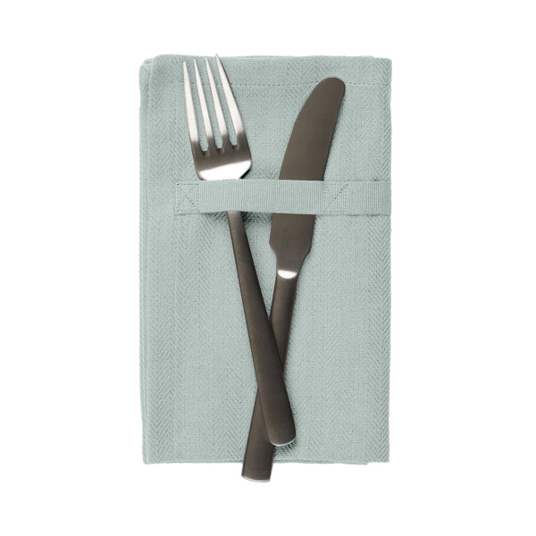 The Organic Company Dinner Napkins Herringbone 410 Dusty Mint