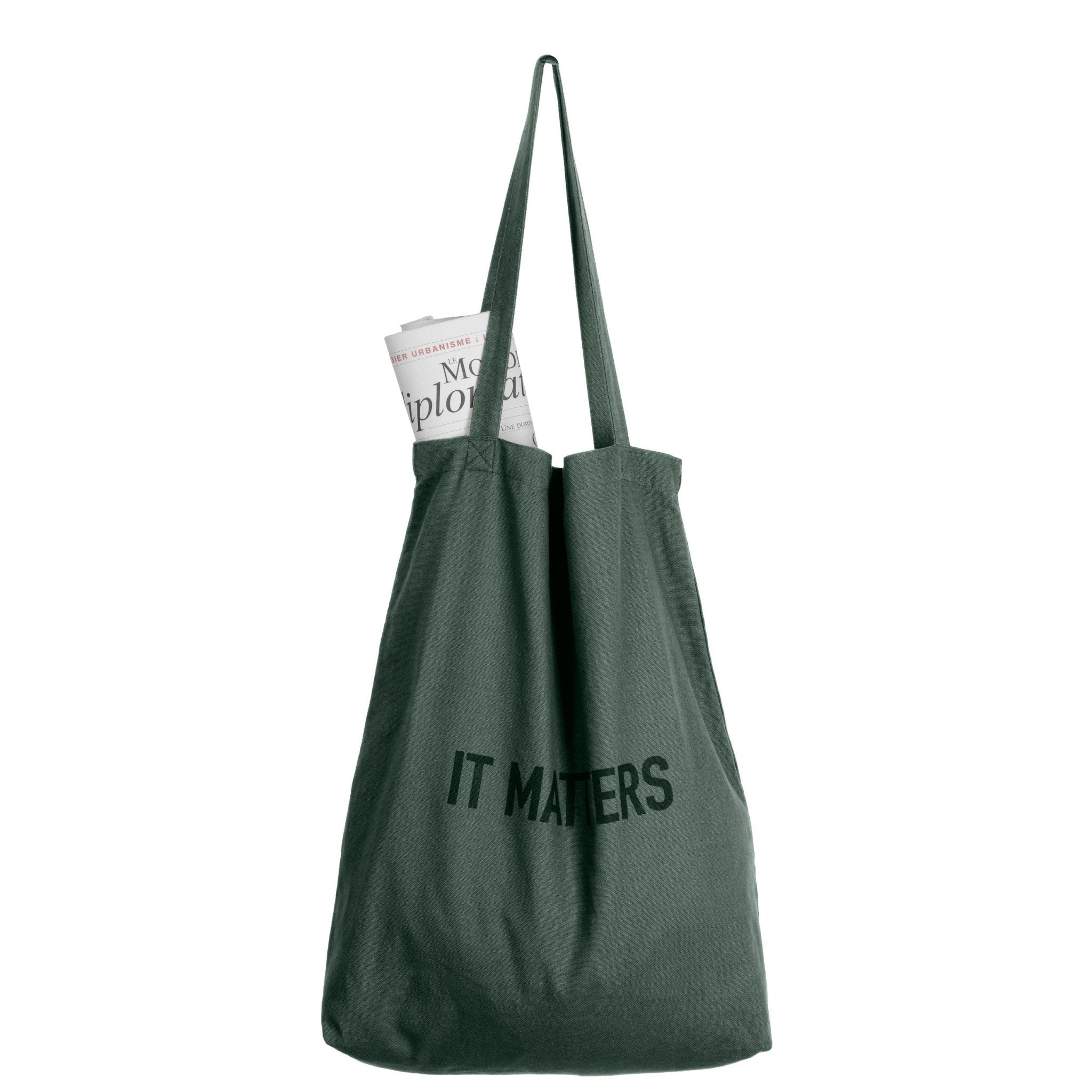 The Organic Company It Matters Bag Plain 400 Dark green