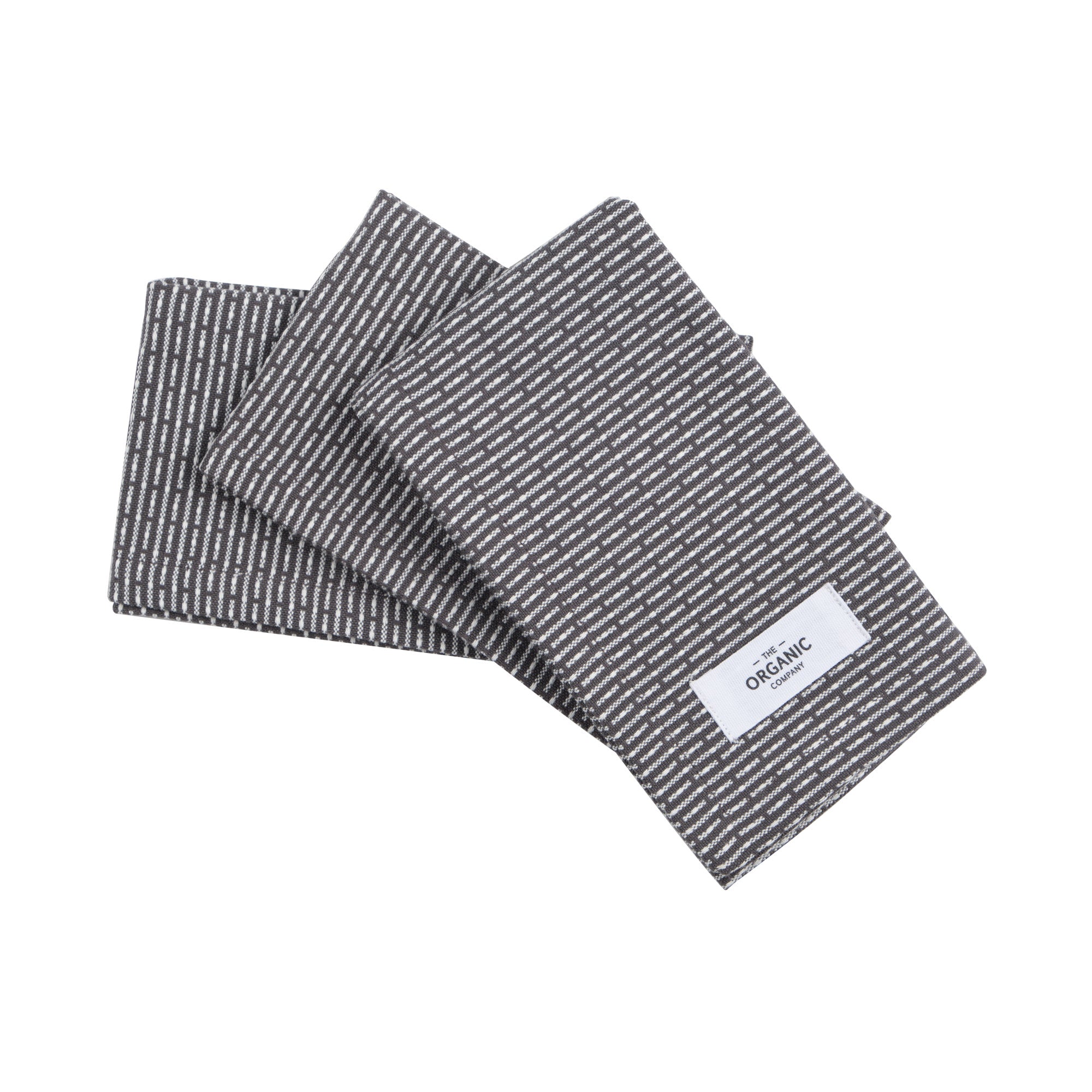 The Organic Company Kitchen cloths 3 pack Piqué 111 Evening grey