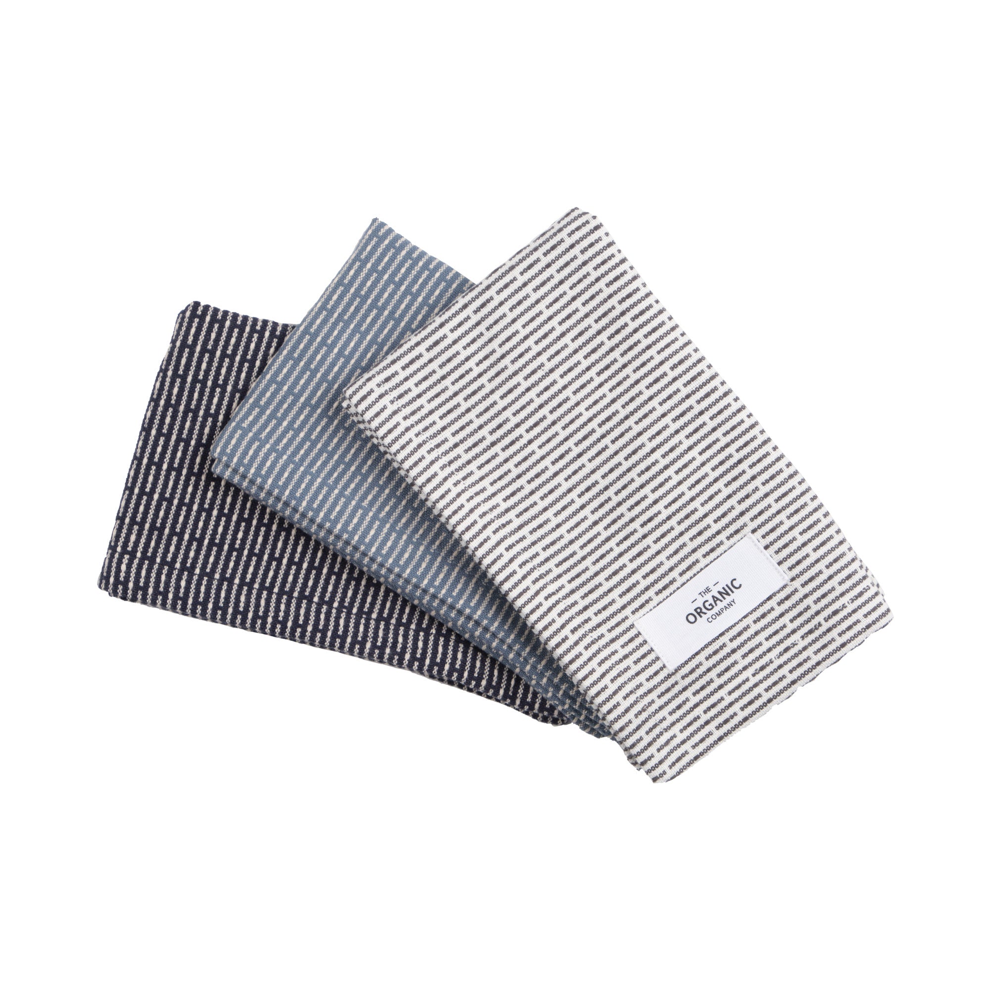 The Organic Company Kitchen cloths 3 pack Piqué 912 Ocean