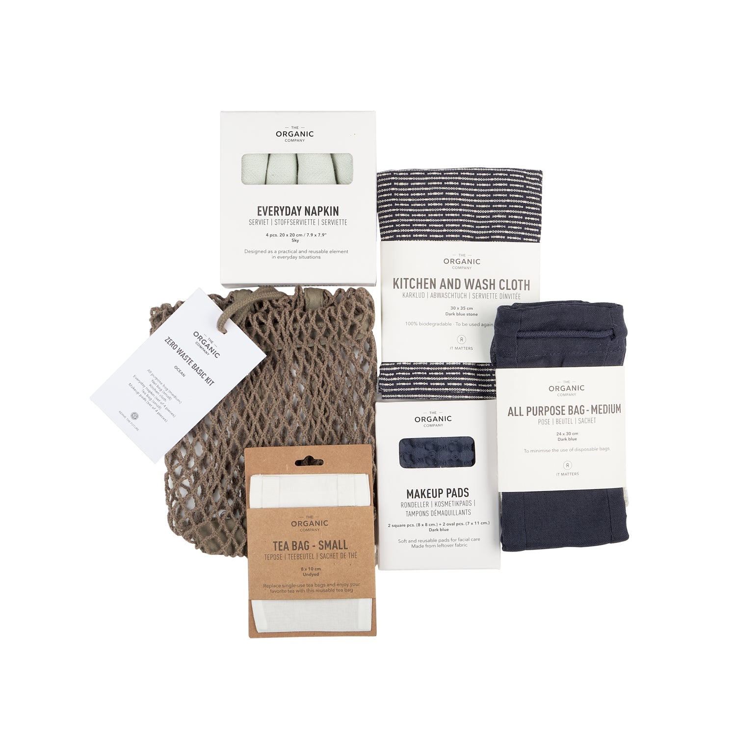The Organic Company ZERO Waste Basic Kit Miscellaneous 953 Ocean Set Color Mix