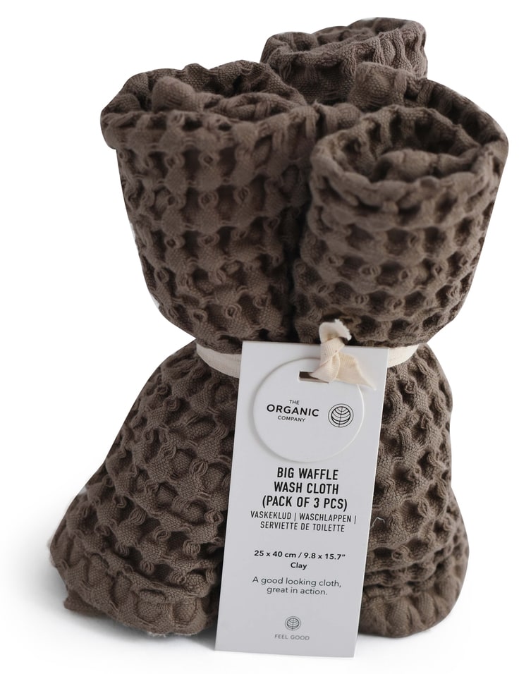 Big Waffle Wash Cloth (pack of 3 pcs) - 225 Clay