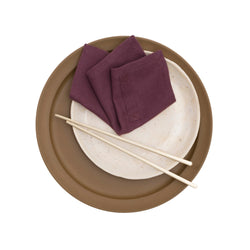 The Organic Company Everyday Napkin Herringbone 390 Maroon