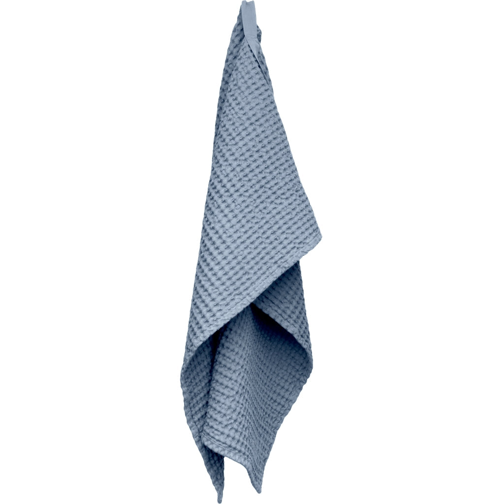 The Organic Company Big Waffle Large Hand Towel 130 x 50 cm Big Waffle 510 Grey blue