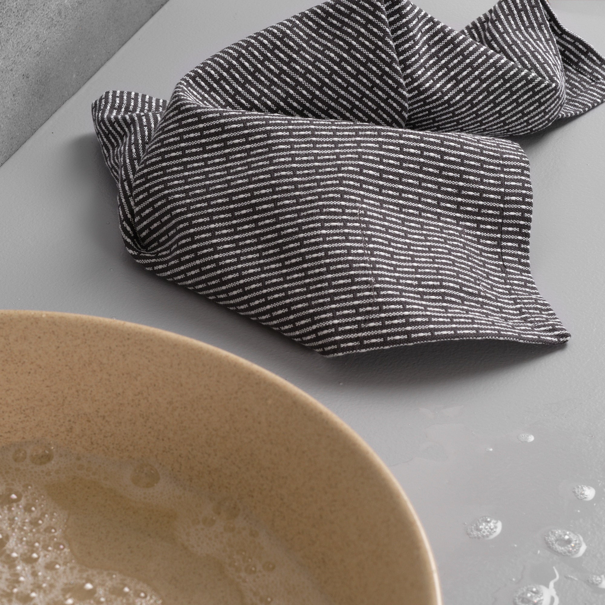 The Organic Company Kitchen Cloth Piqué 111 Evening grey