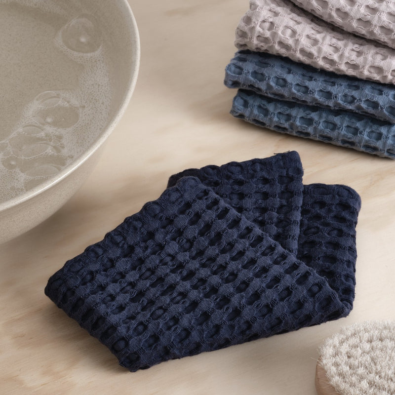 Big Waffle Wash Cloth (pack of 3 pcs) - 500 Dark blue