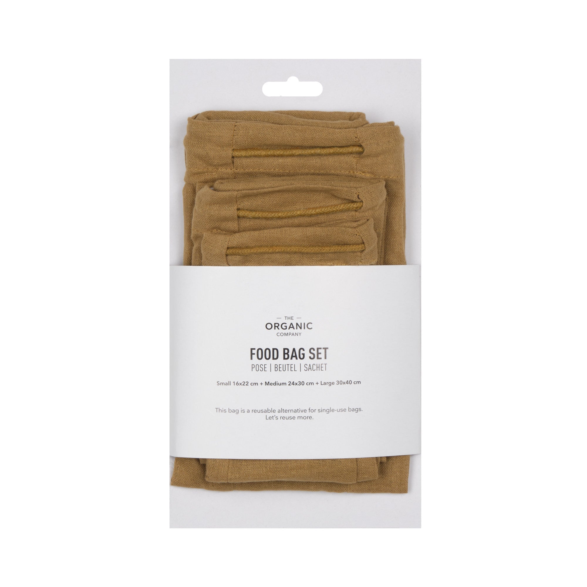 The Organic Company Food bag Set Gauze 215 Khaki