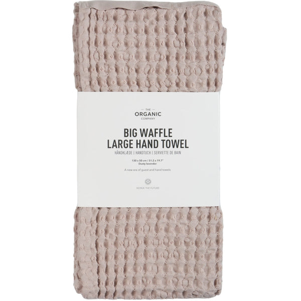 The Organic Company Big Waffle Large Hand Towel 130 x 50 cm Big Waffle 340 Dusty lavender