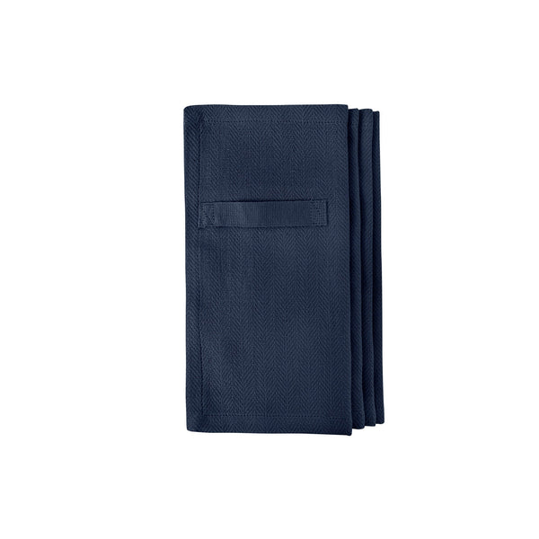 The Organic Company Everyday Napkin Herringbone 500 Dark blue