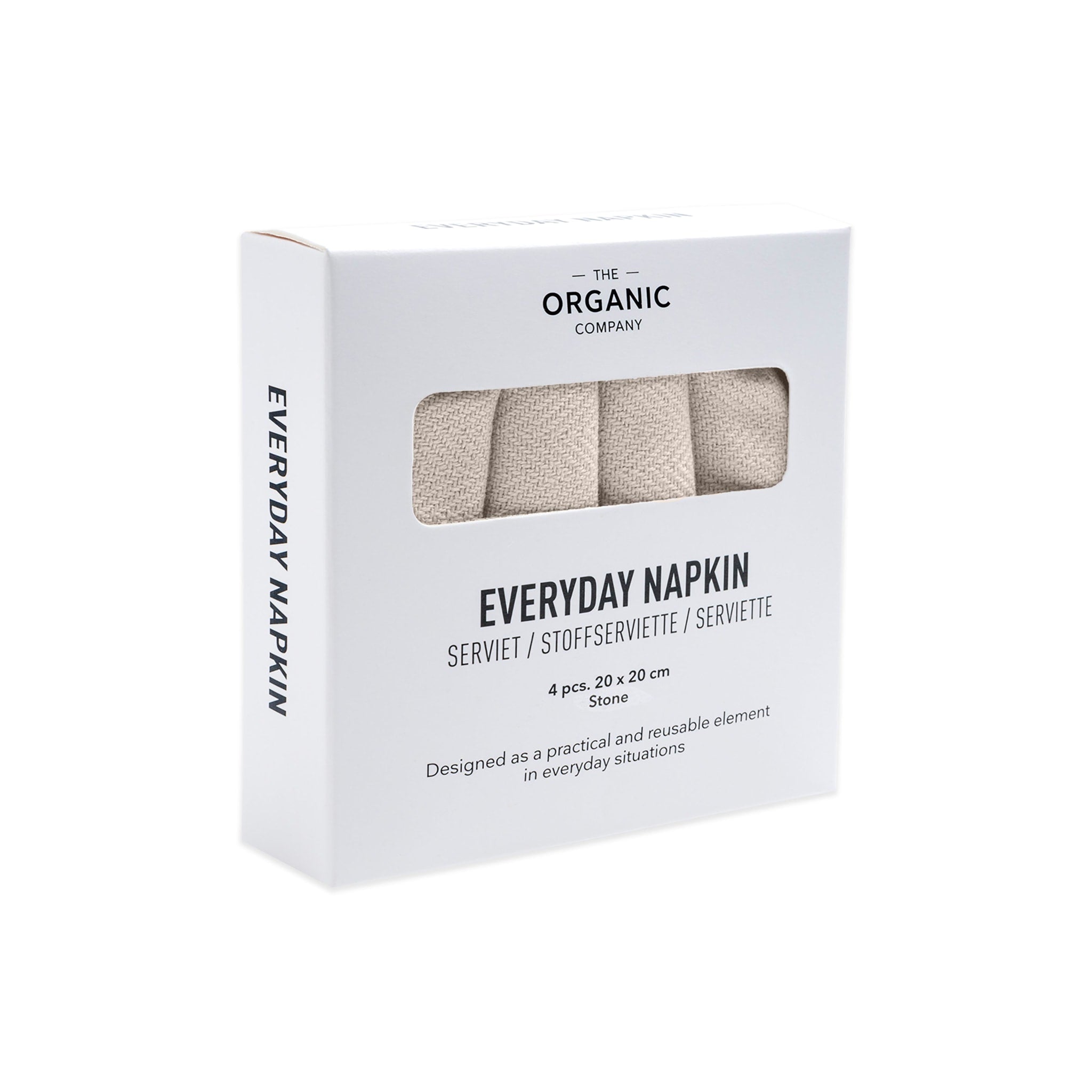 The Organic Company Everyday Napkin Herringbone 202 Stone