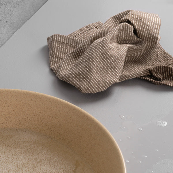 The Organic Company Kitchen Cloth Piqué 226 Clay stone