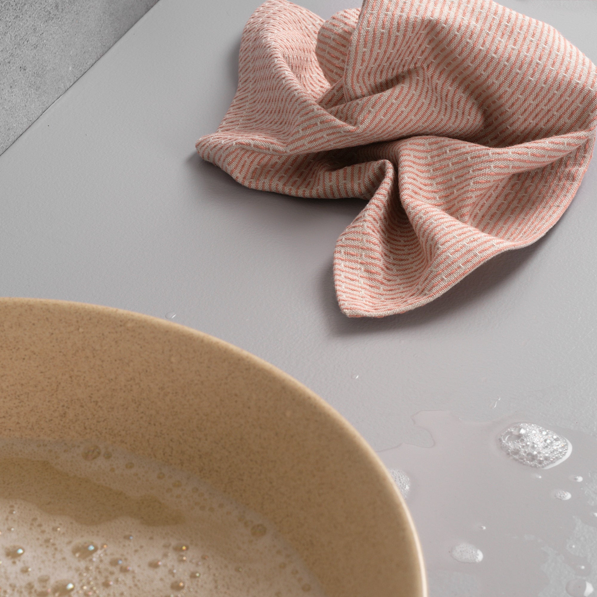 The Organic Company Kitchen Cloth Piqué 330 Stone rose