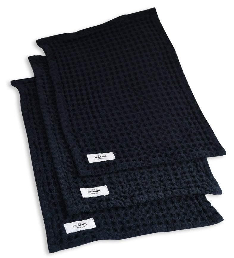 Big Waffle Wash Cloth (pack of 3 pcs) - 500 Dark blue