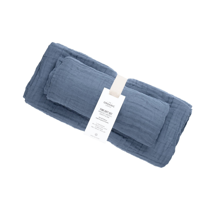 The Organic Company FINE Gift Set Gauze 510 Grey blue