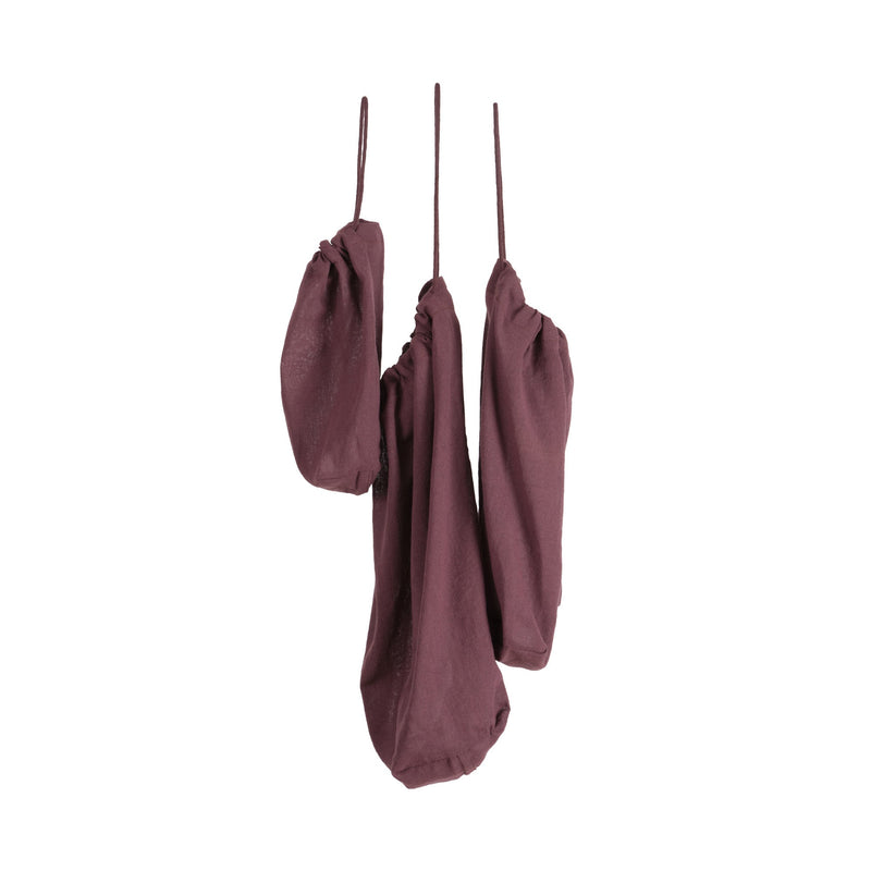 The Organic Company Food bag Set Gauze 390 Maroon