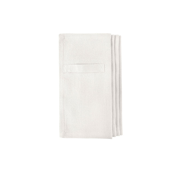 The Organic Company Everyday Napkin Herringbone 200 Natural white