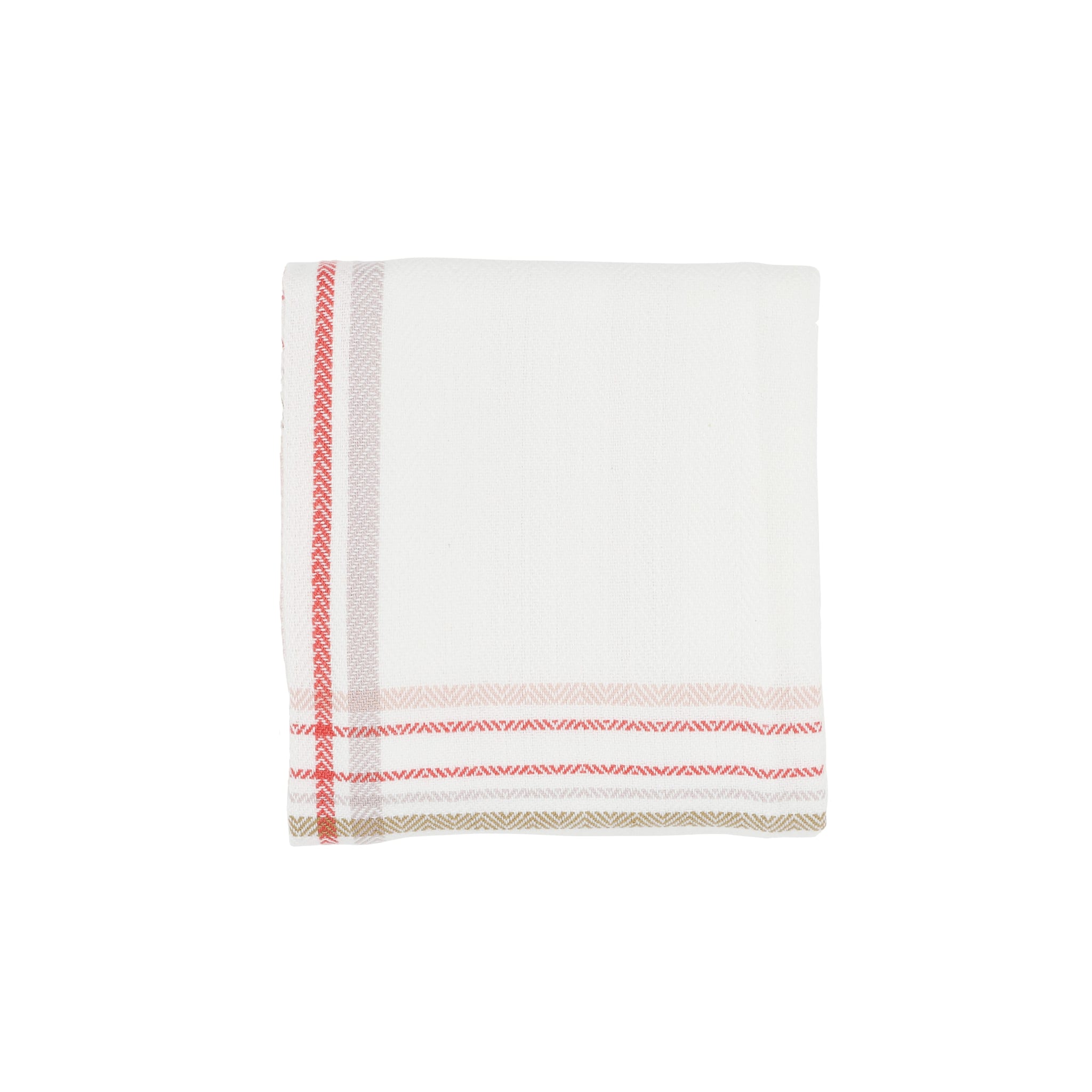 The Organic Company Kitchen Towel Herringbone 802 Floral check