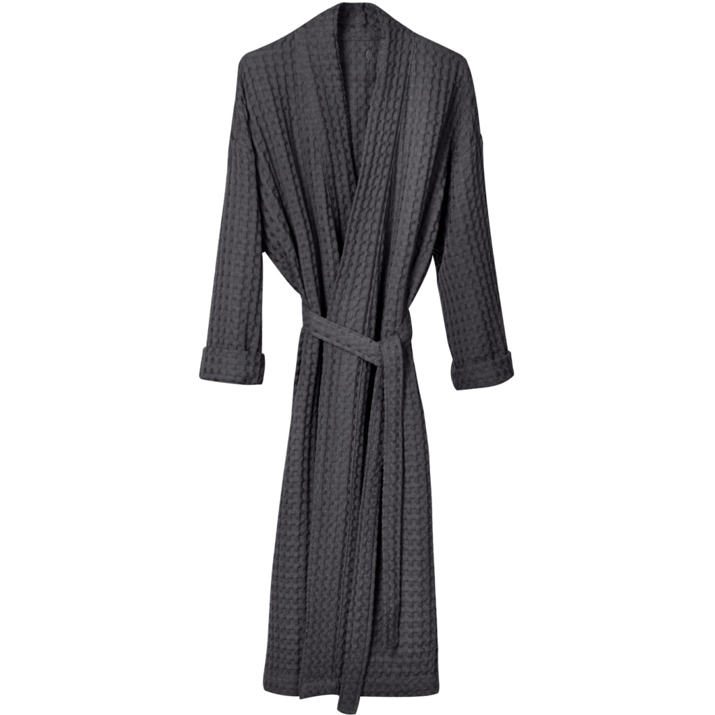 The Organic Company Big Waffle Bathrobe Big Waffle 110 Dark grey