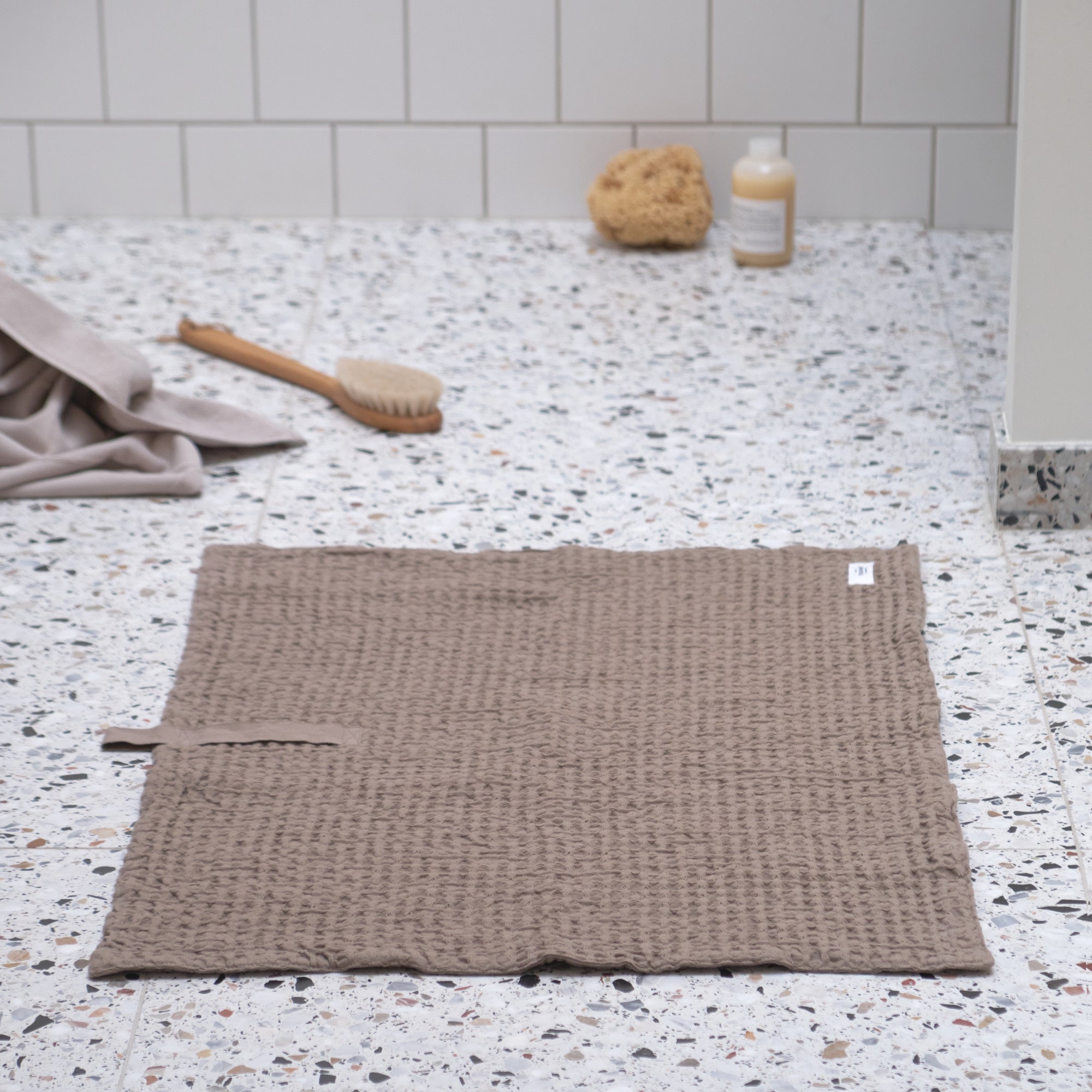 The Organic Company Big Waffle Bath Mat - 80 x 55 cm Big Waffle 225 Clay