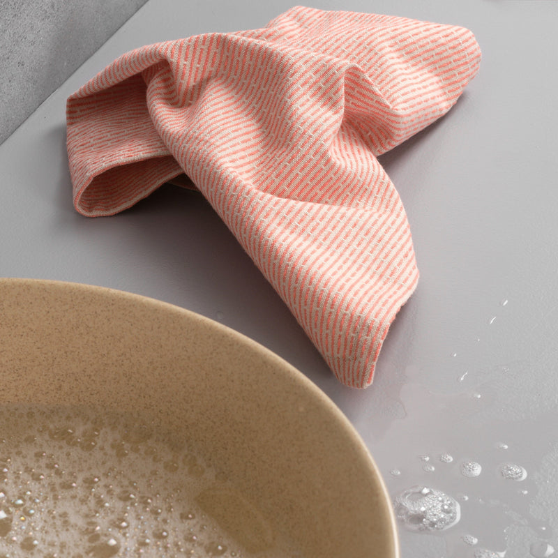 The Organic Company Kitchen Cloth Piqué 380 Stone coral