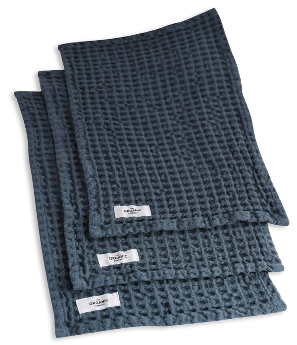 Big Waffle Wash Cloth (pack of 3 pcs) - 510 Grey blue