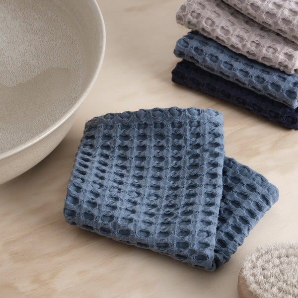 Big Waffle Wash Cloth - 510 Grey blue