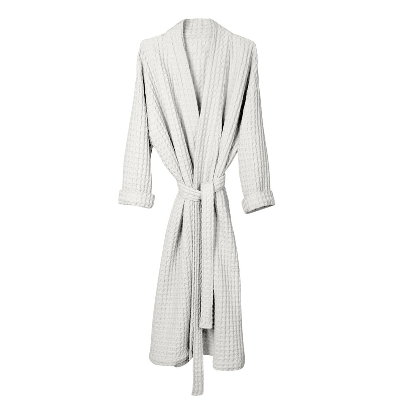 Luxurious 100% Cotton Women's Waffle Robe. Long, Lightweight White –  towelnrobe
