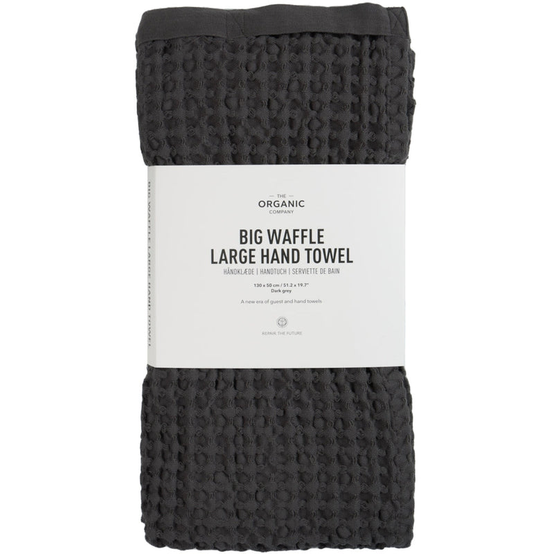 Big Waffle large hand towel - 110 Dark grey –