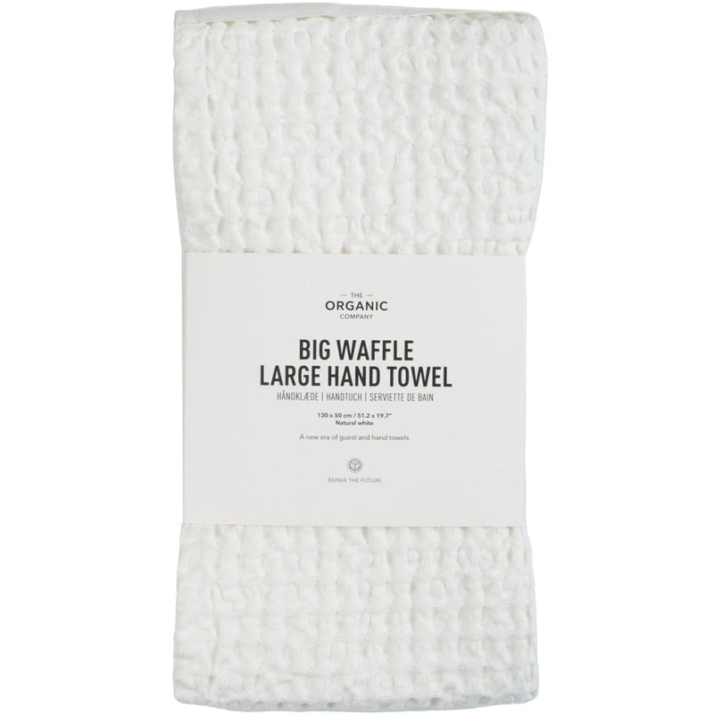 Big Waffle large hand towel - 200 Natural white –