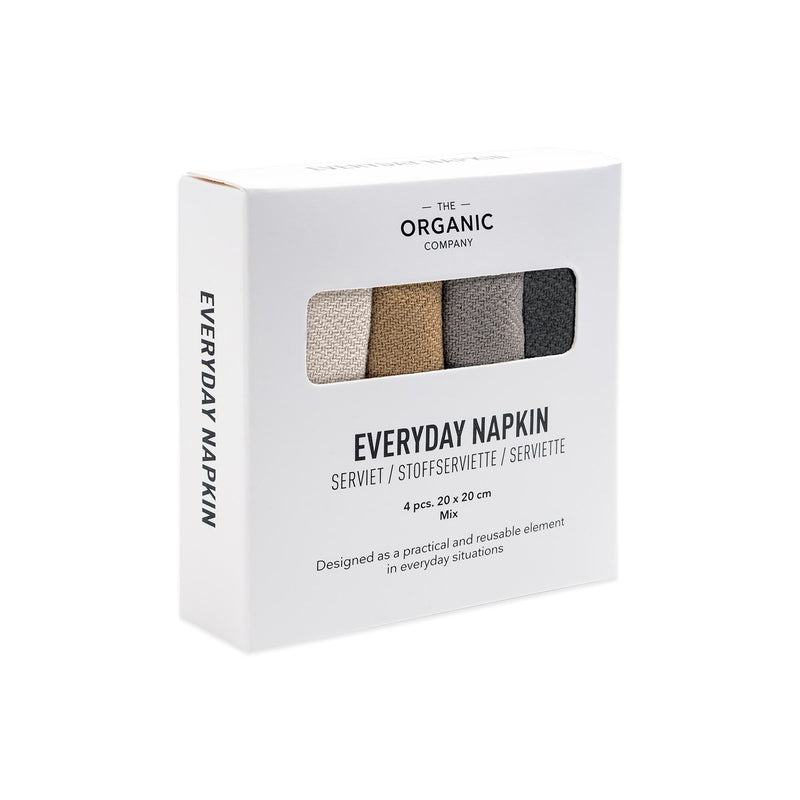 The Organic Company Everyday Napkin Herringbone 901 Earth Color Mix