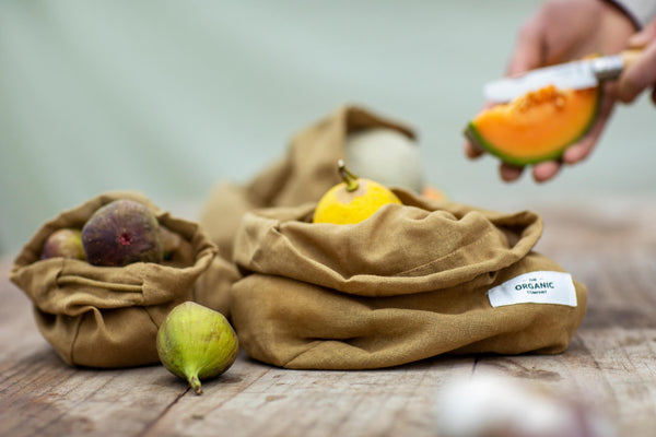 The Organic Company Food Bag - Small Gauze 215 Khaki