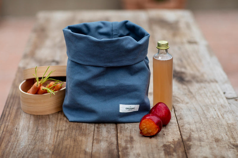The Organic Company Lunch Bag Heavy canvas 510 Grey blue