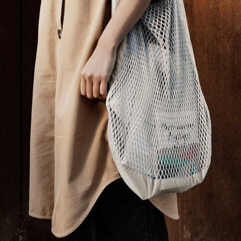 The Organic Company Net shoulder bag Net Fabric (10's x 10's) 202 Stone