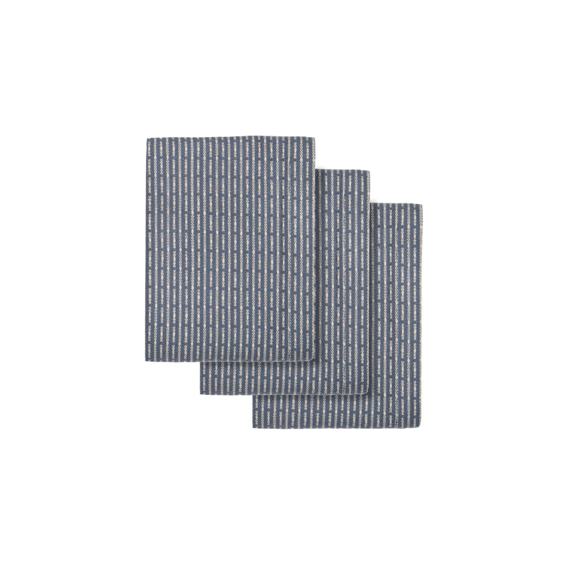 The Organic Company Urban kitchen cloth m (3 pack) Piqué 511 Grey blue stone
